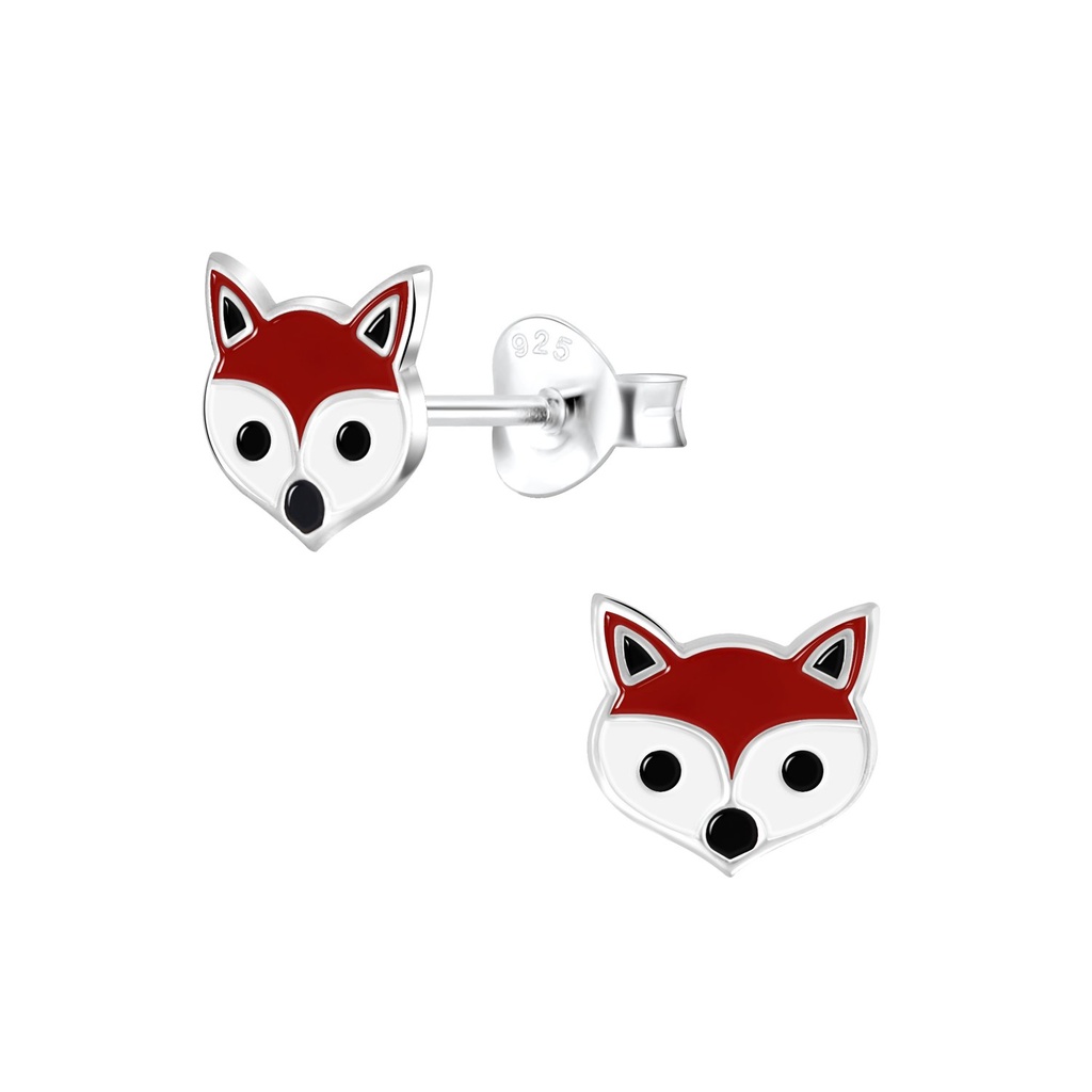 Puces d'oreilles renard en argent