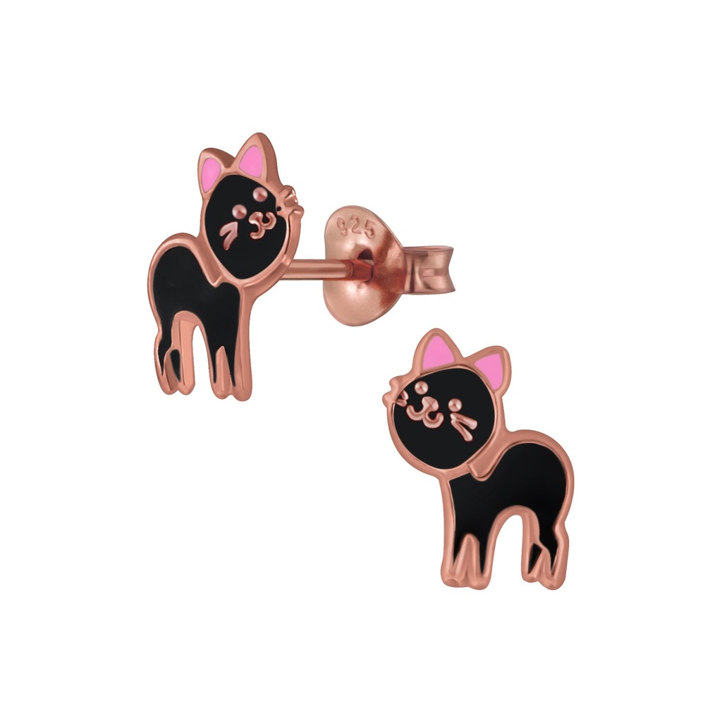 Puces d'oreilles chat en argent