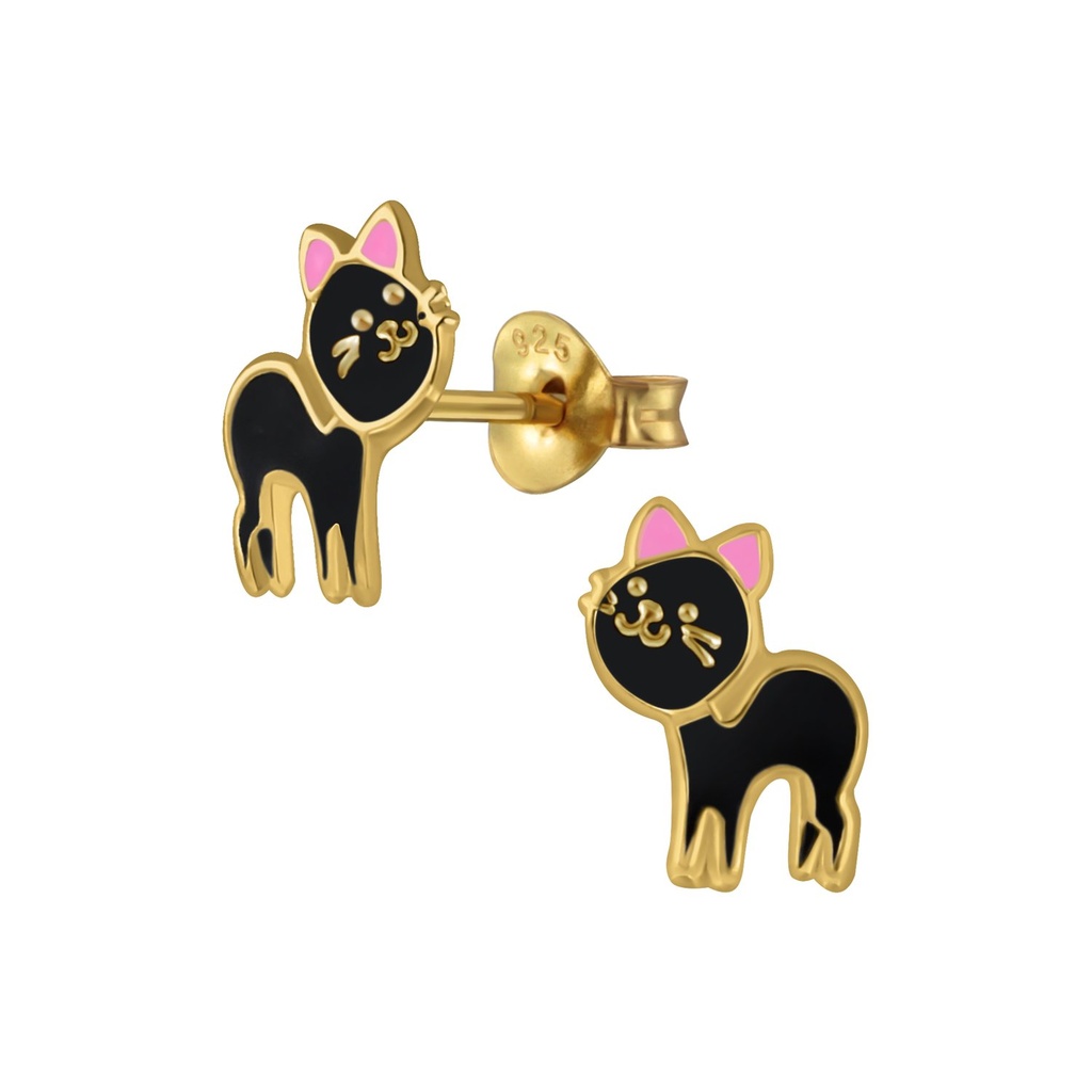 [10003304] Puces d'oreilles chat en argent