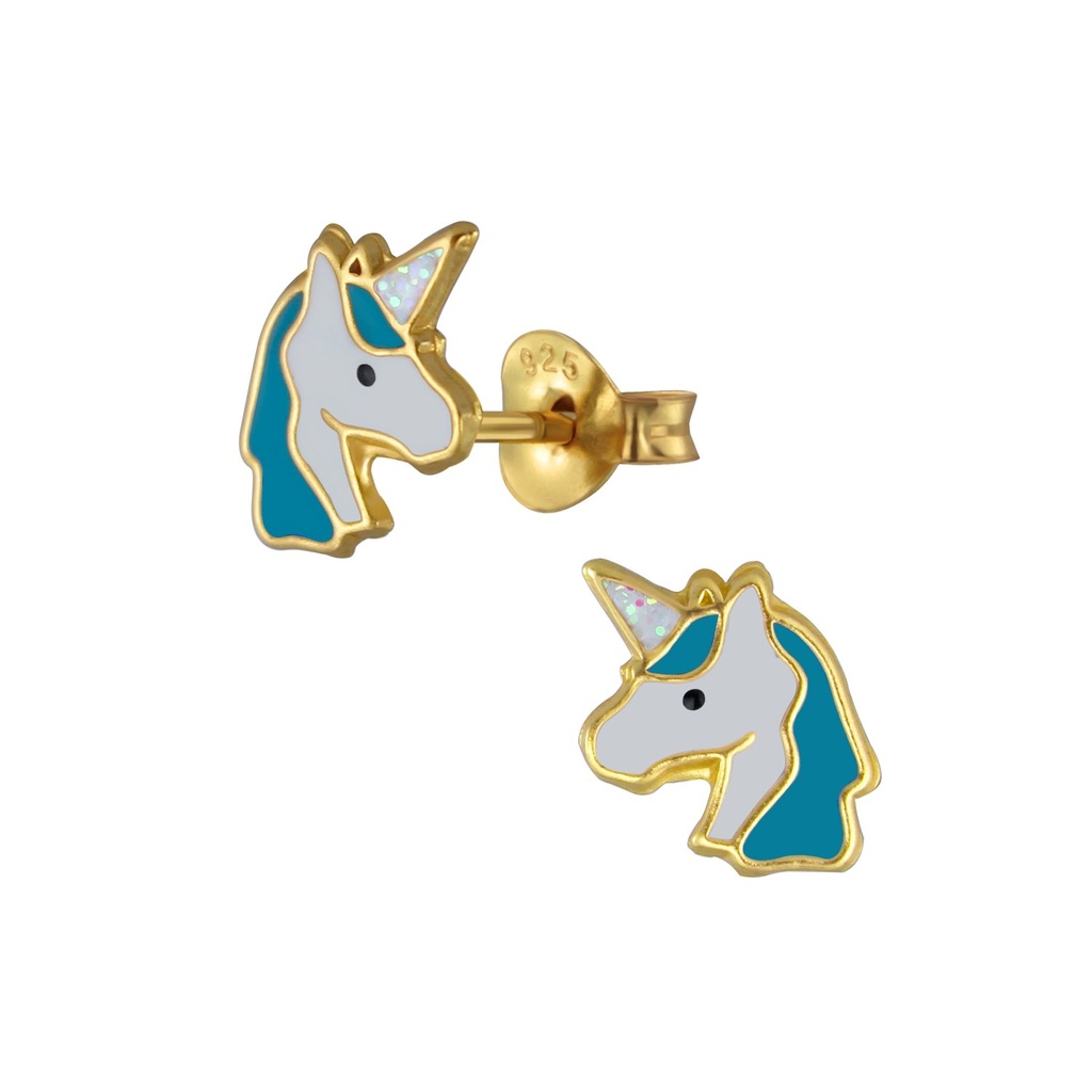 [10003294] Silver Unicorn Stud Earrings