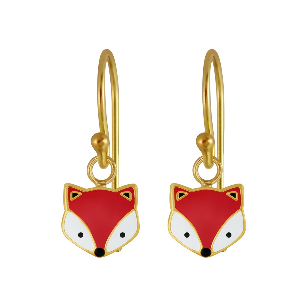 Boucles d'oreilles renard en argent