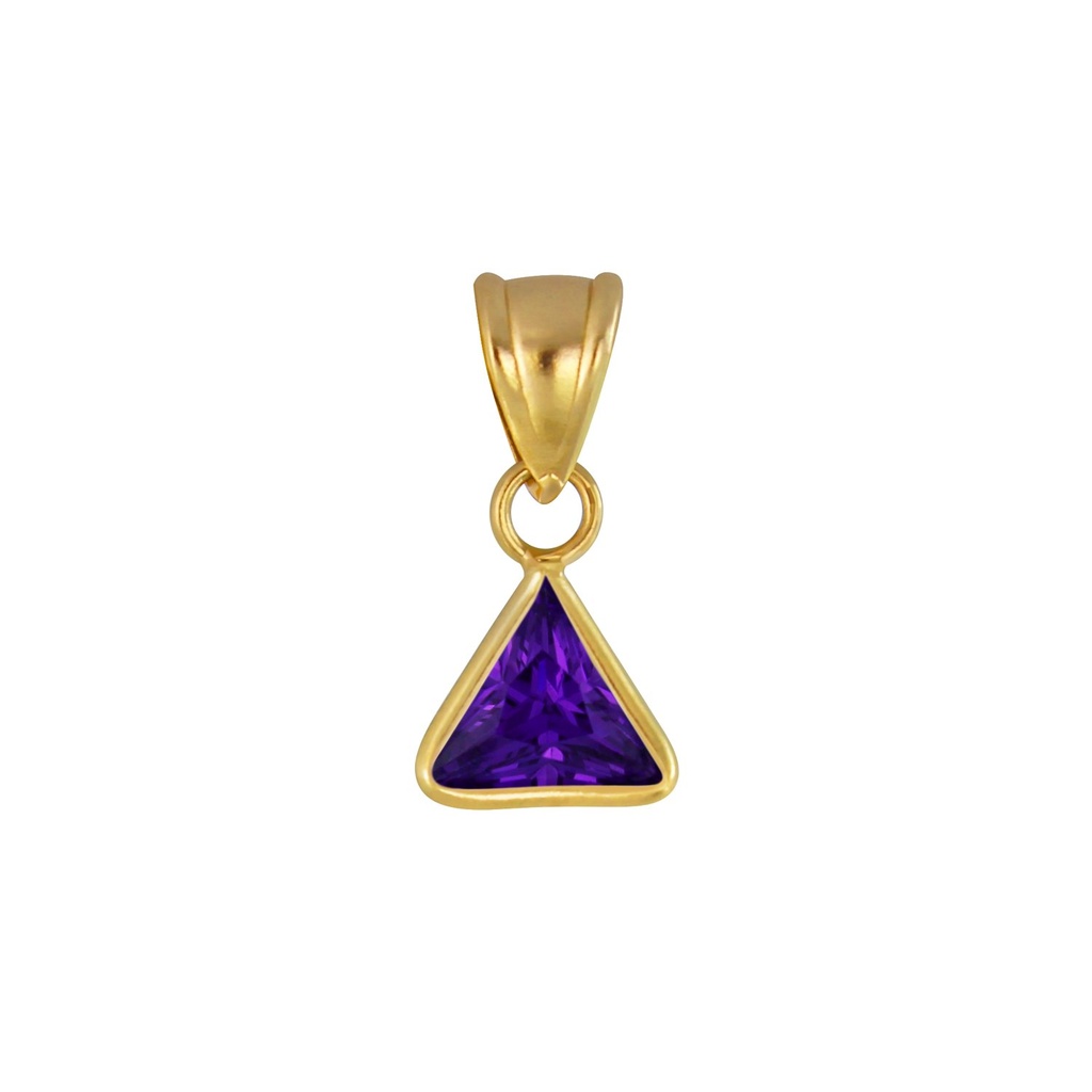 Pendentif en argent zircon triangle 6 mm