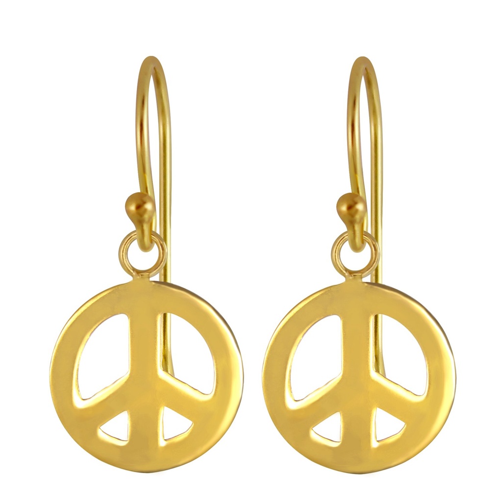 [10003227] Boucles d'oreilles paix en argent
