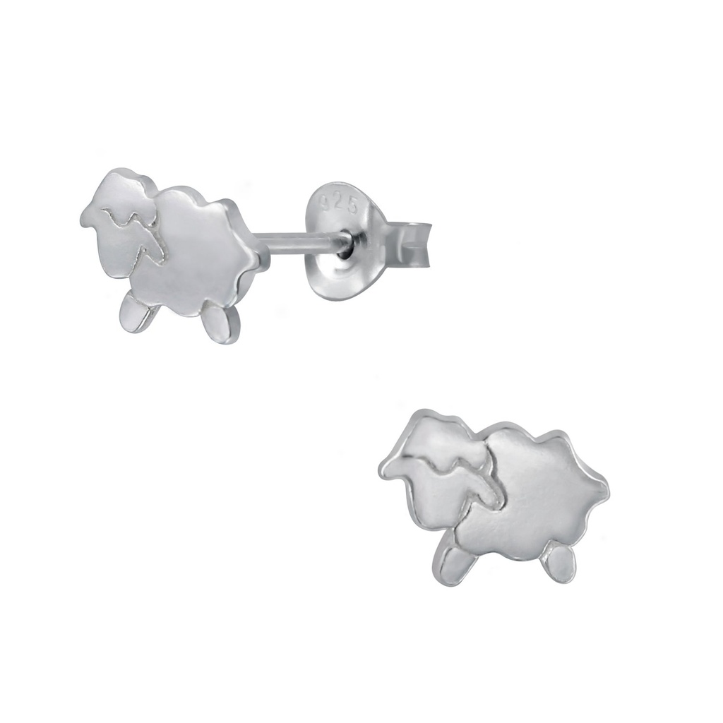 Puces d'oreilles mouton en argent