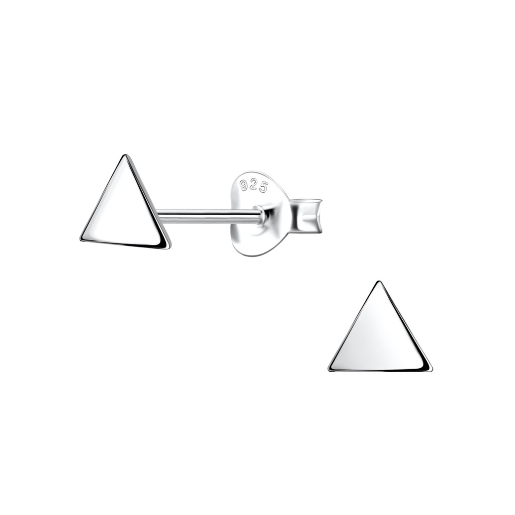 Puces d'oreilles triangle en argent