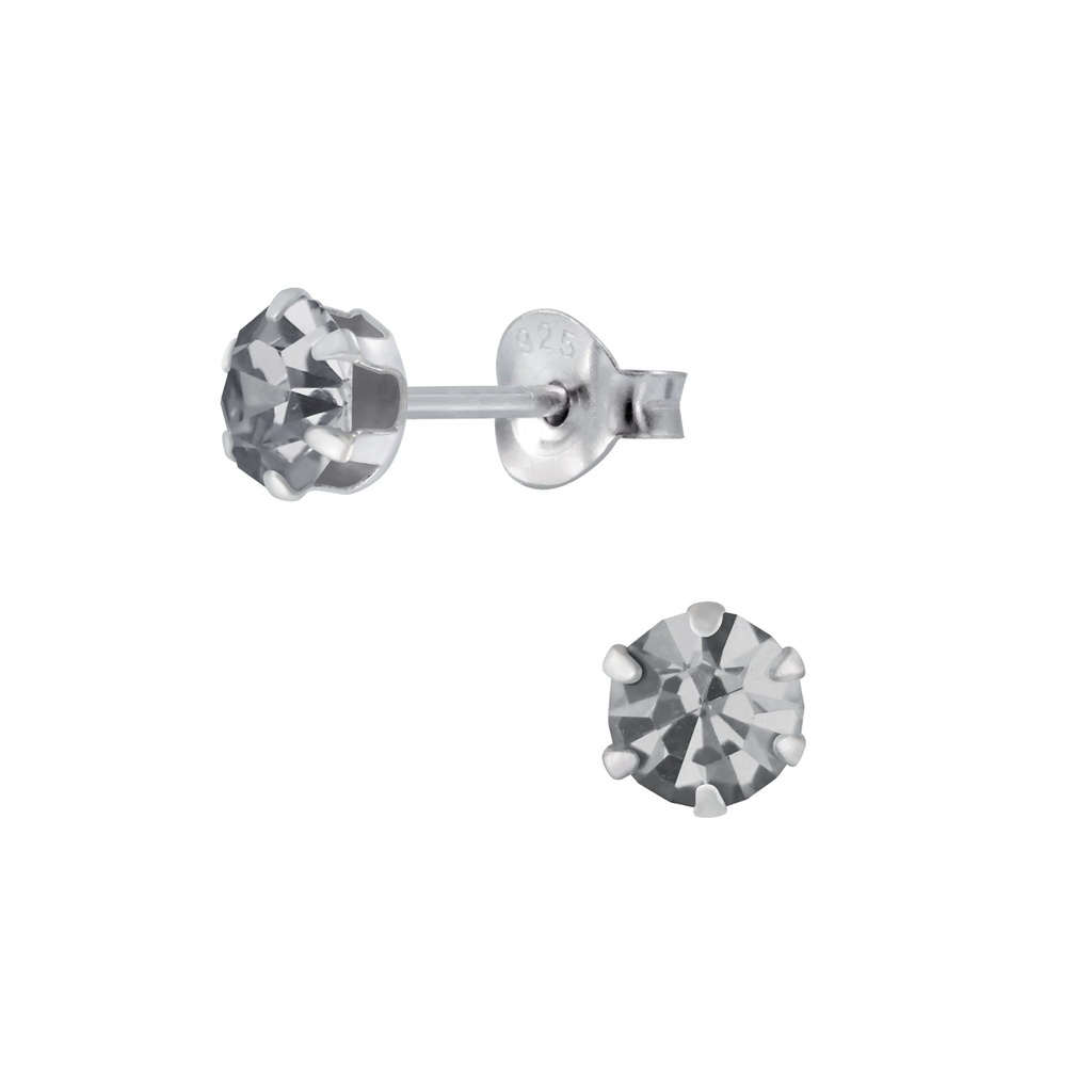 5mm Round Crystal Stud Earrings