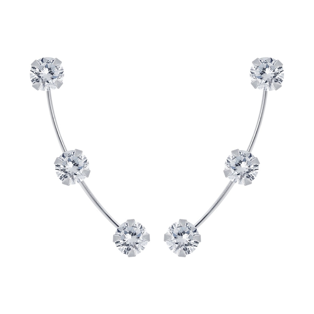 Grimpeurs d'oreille en argent zircon