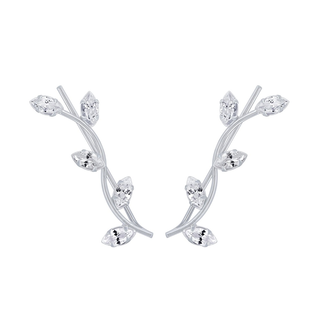 Grimpeurs d'oreille branche en argent zircon