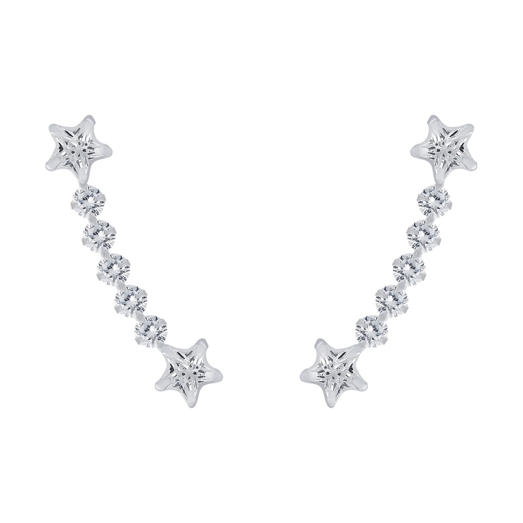 [10003007] Grimpeurs d'oreille en argent zircon étoile