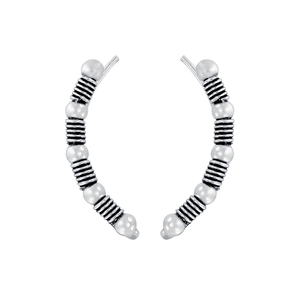 [10003001] Silver Bali Ear Climbers