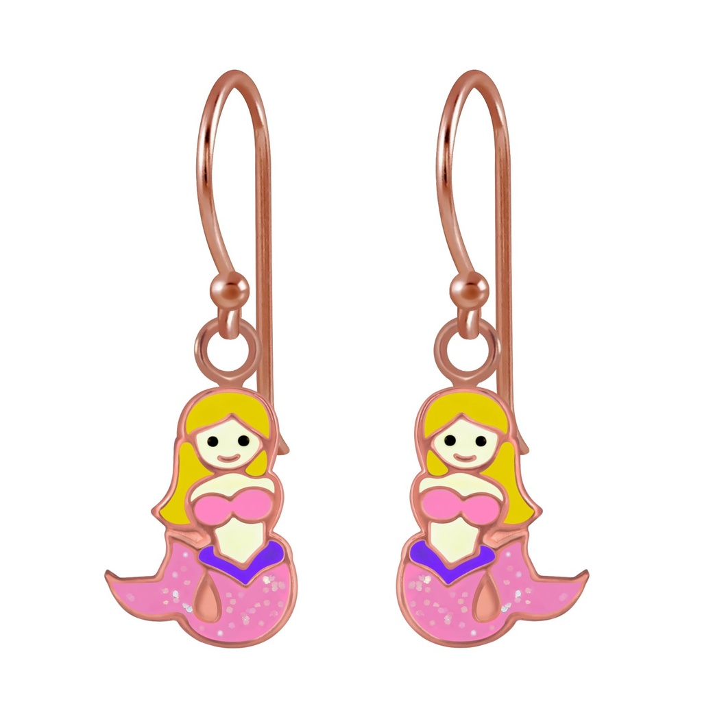 Boucles d'oreilles sirène en argent