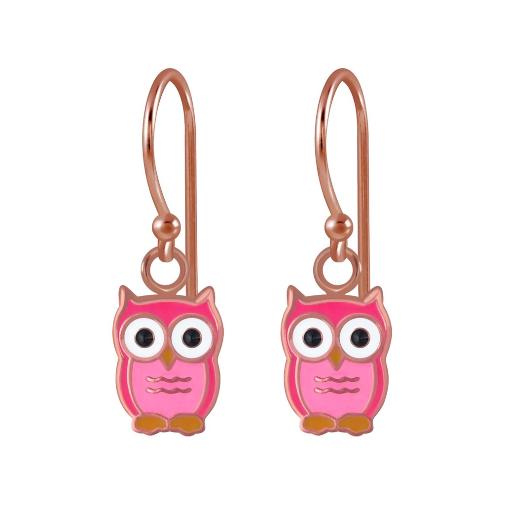 Boucles d'oreilles hibou en argent