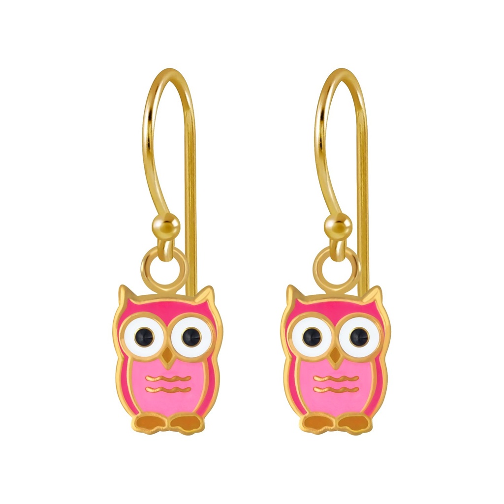 Boucles d'oreilles hibou en argent