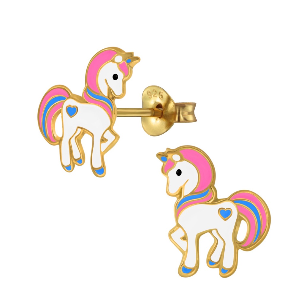 [10002963] Silver Unicorn Stud Earrings