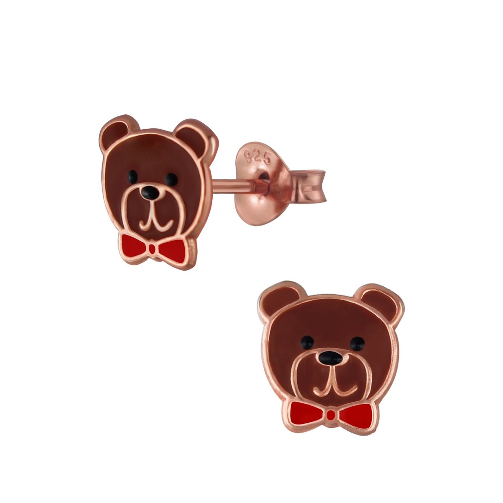 [10002950] Silver Bear Stud Earrings