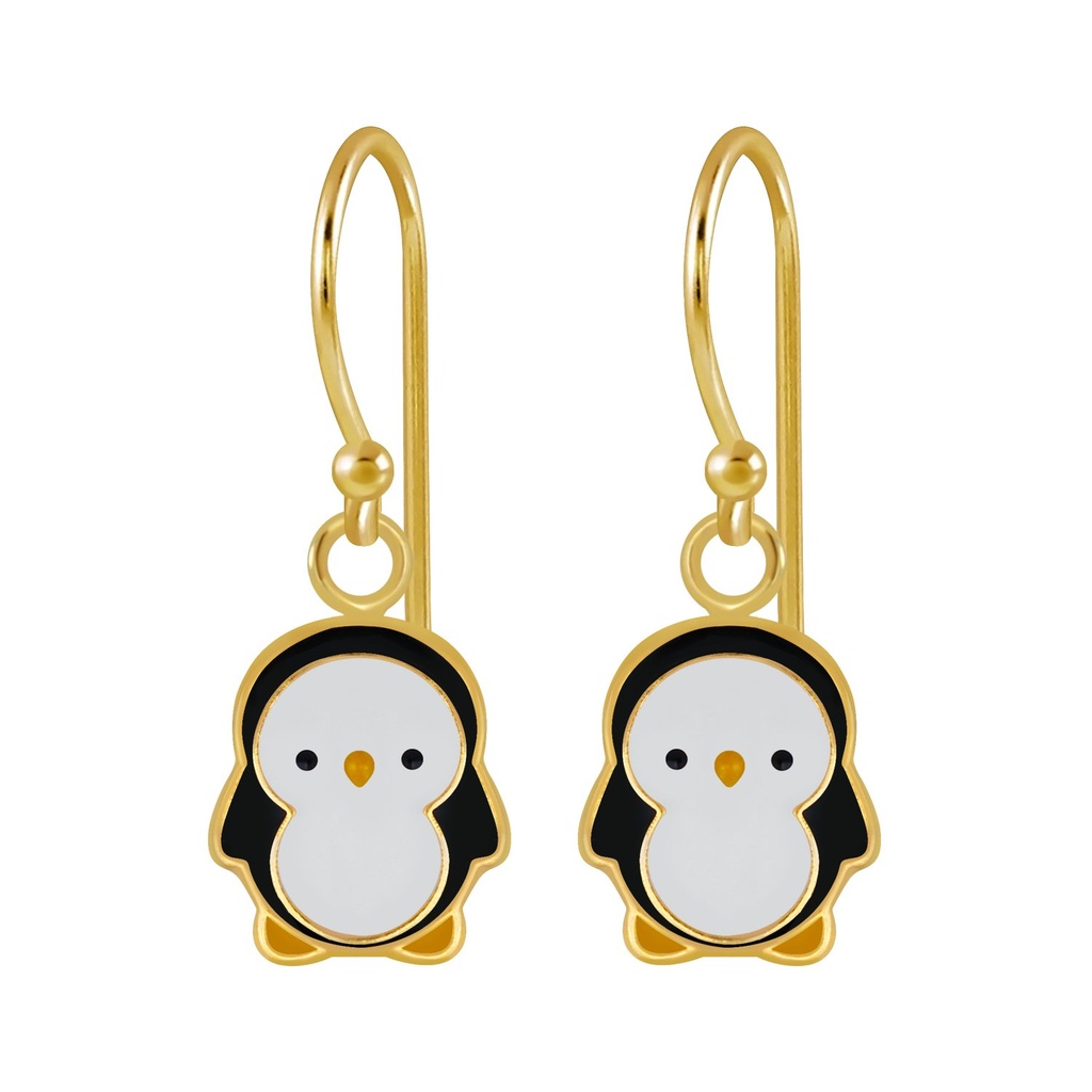 Boucles d'oreilles pingouin en argent