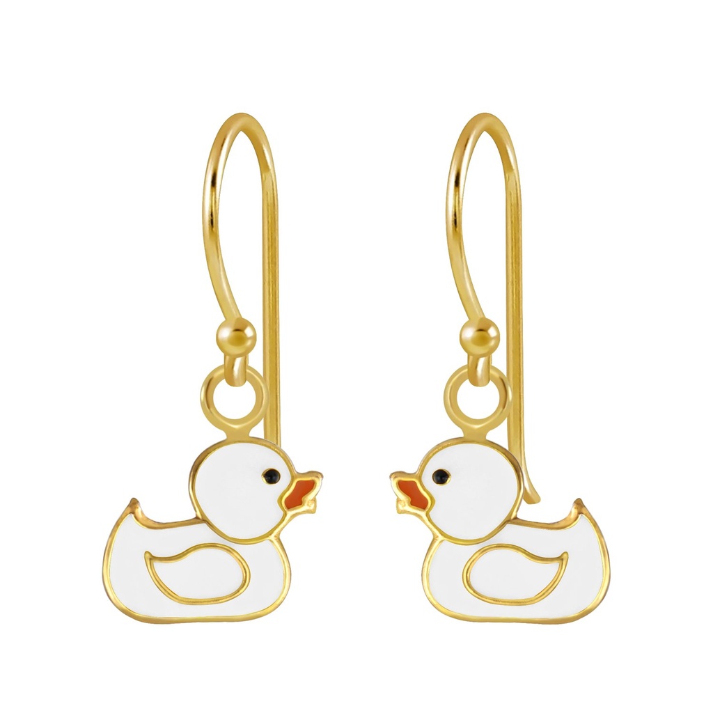 Boucles d'oreilles canard en argent