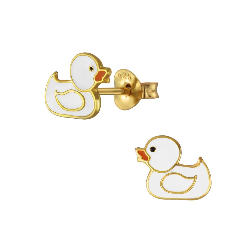 Puces d'oreilles canard en argent