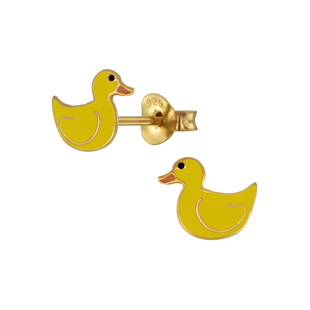 Puces d'oreilles canard en argent