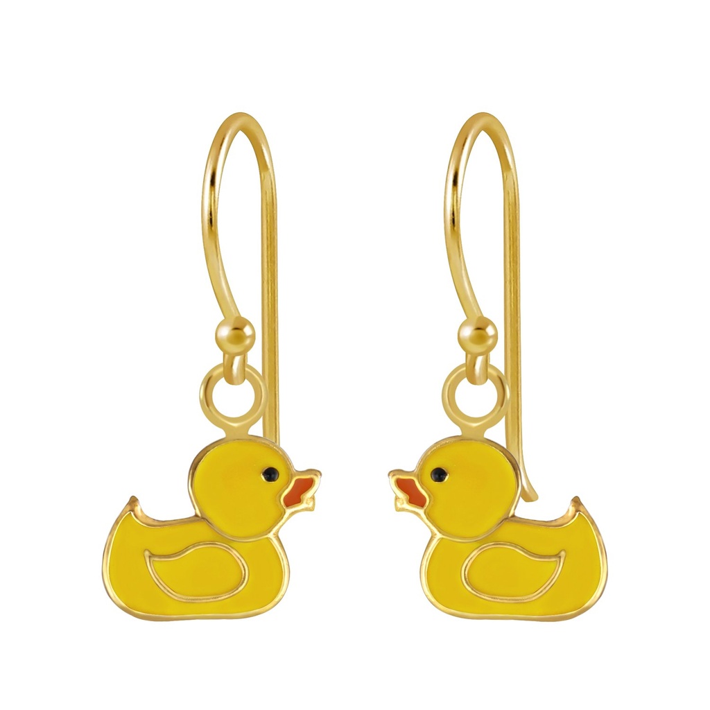 Silver Duck Earrings