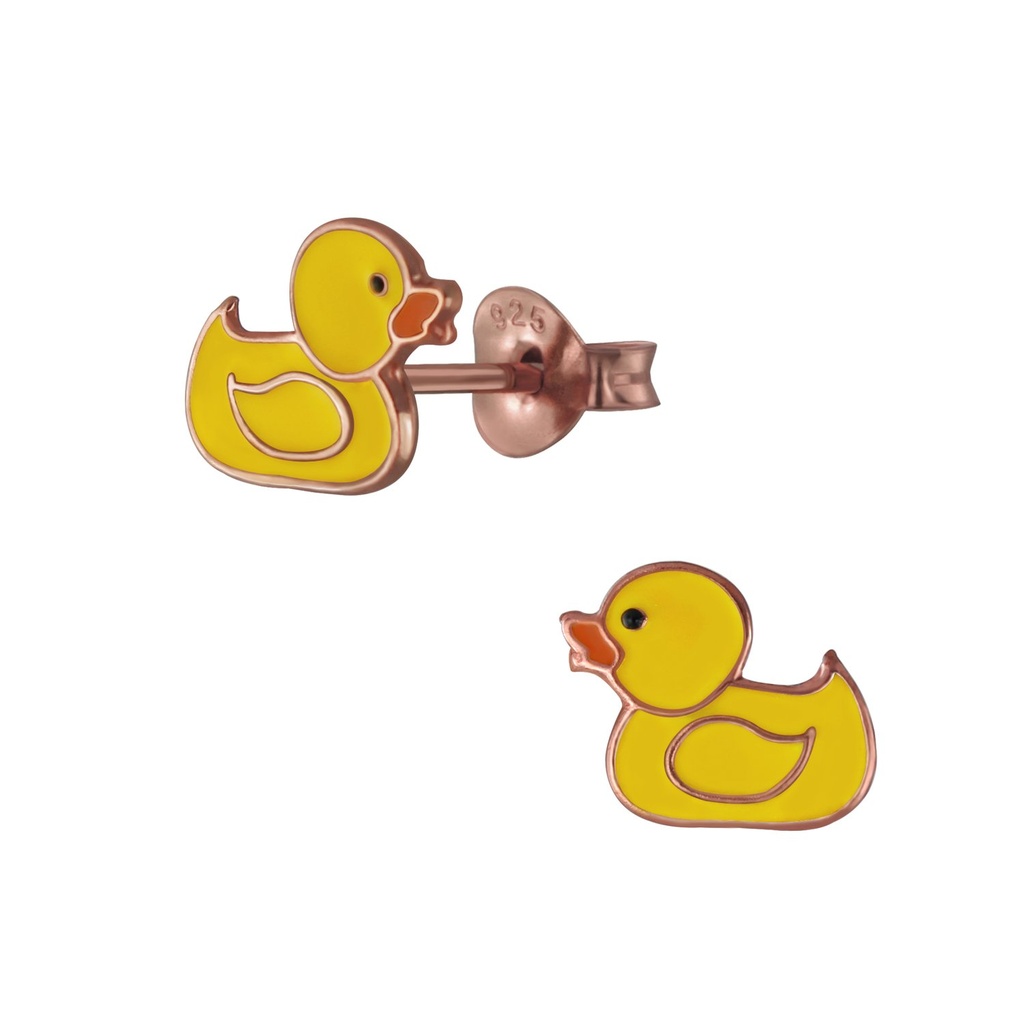 Puces d'oreilles canard en argent
