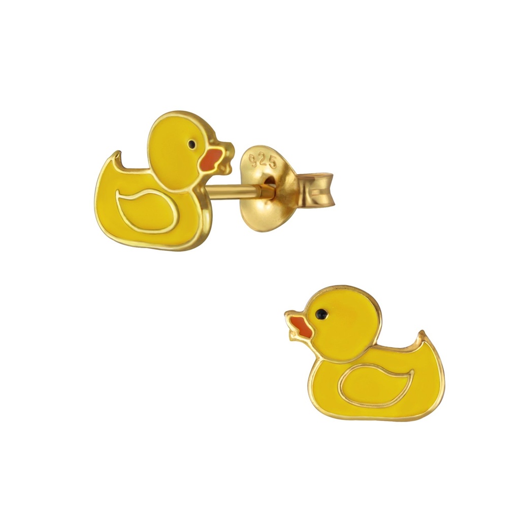 Puces d'oreilles canard en argent