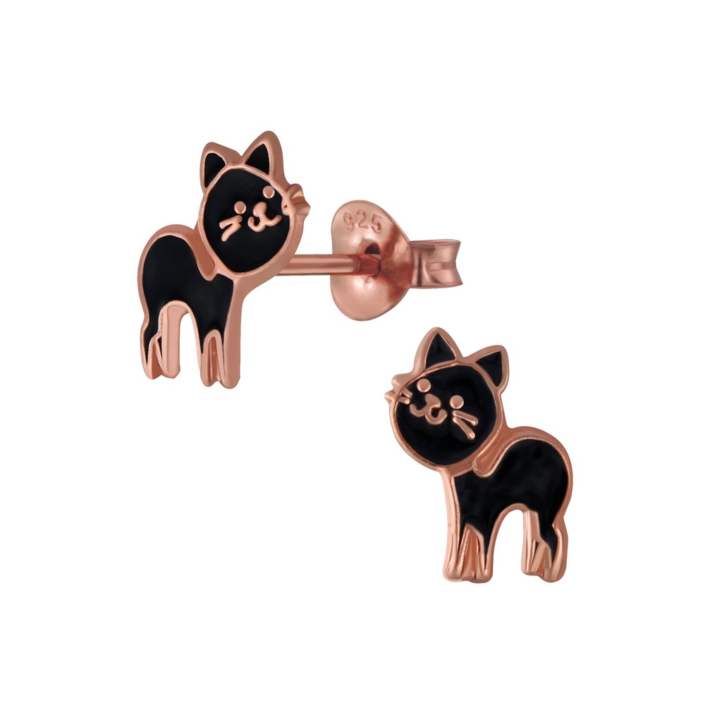[10002925] Puces d'oreilles chat en argent