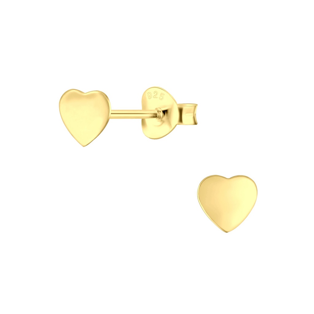 [10002907] Silver Heart Stud Earrings