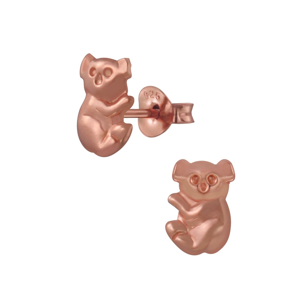 Silver Koala Bear Stud Earrings