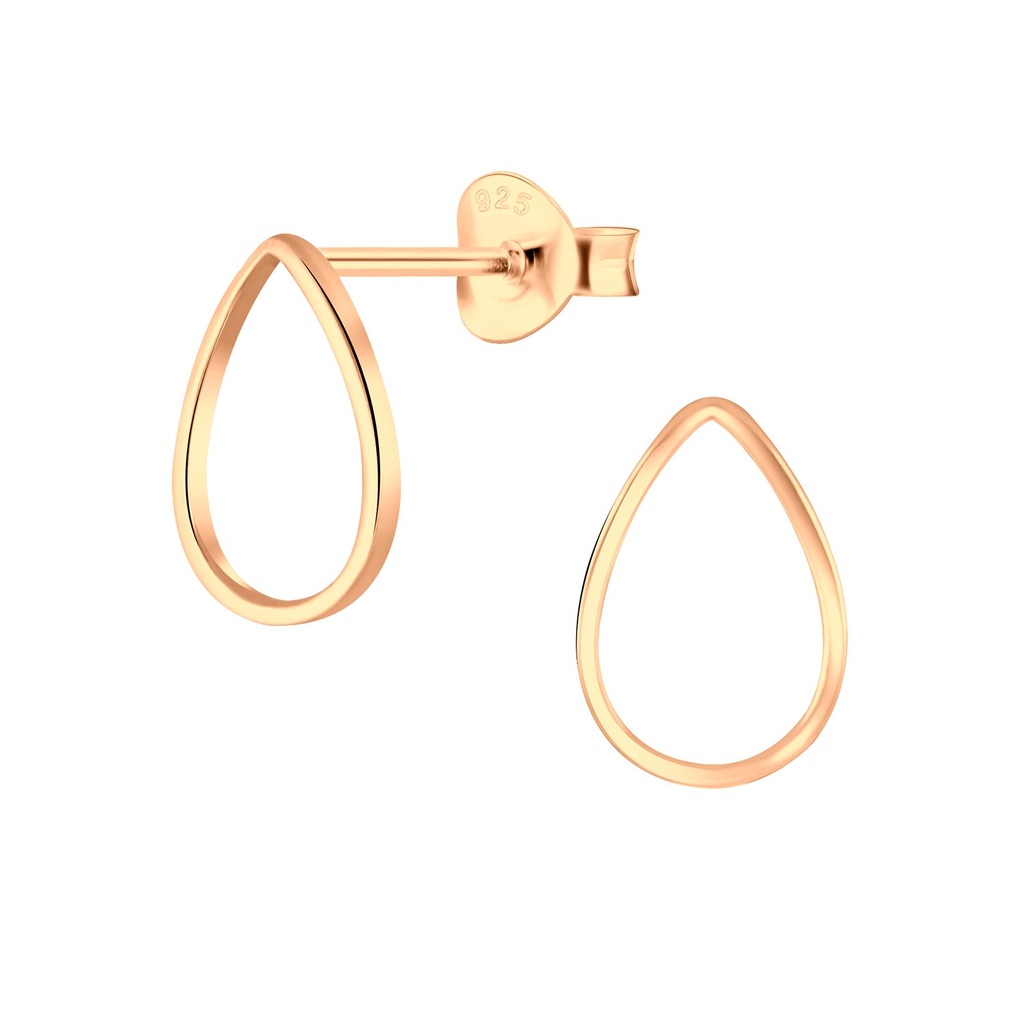 Puces d'oreilles goutte en argent