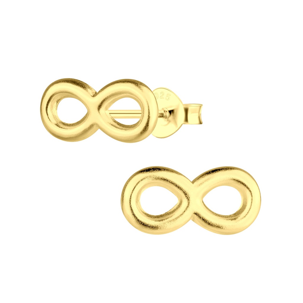 Silver Infinity Stud Earrings