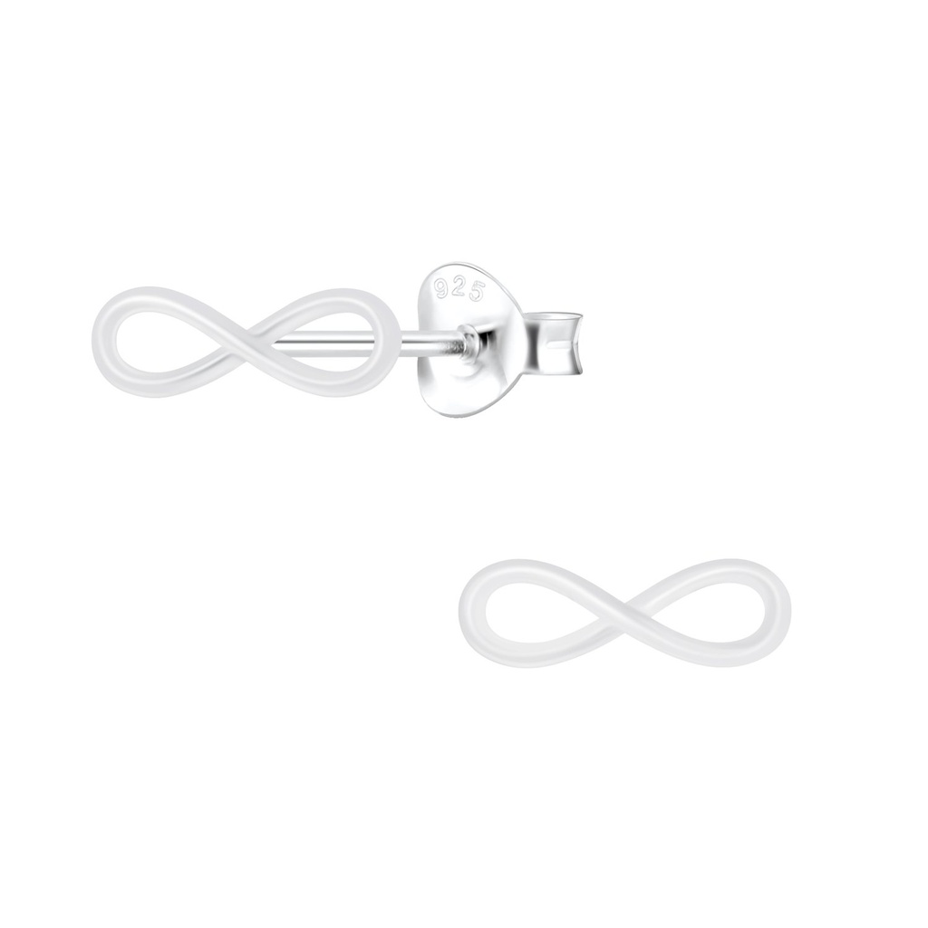 Silver Infinity Stud Earrings