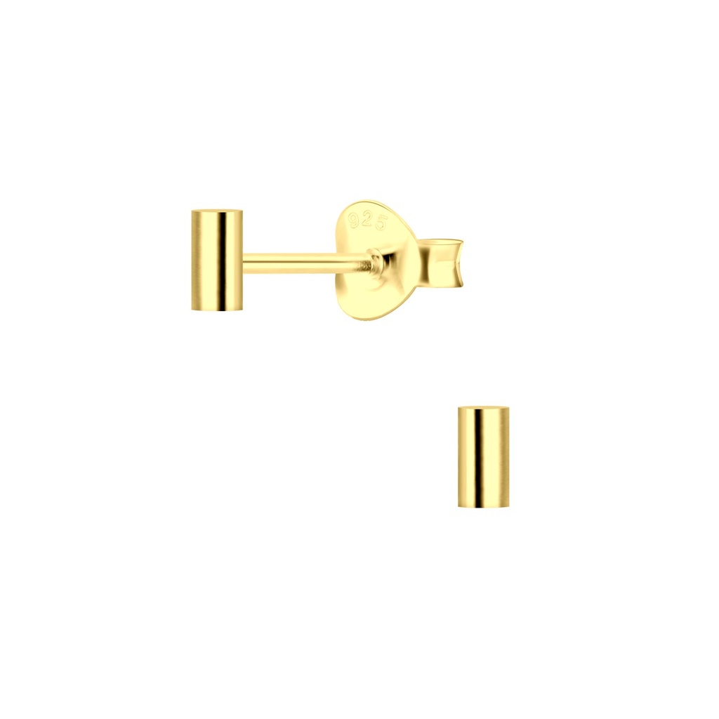 [10002885] Puces d'oreilles barre en argent