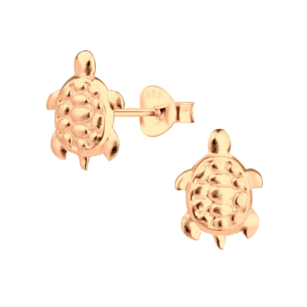 Puces d'oreilles tortue en argent