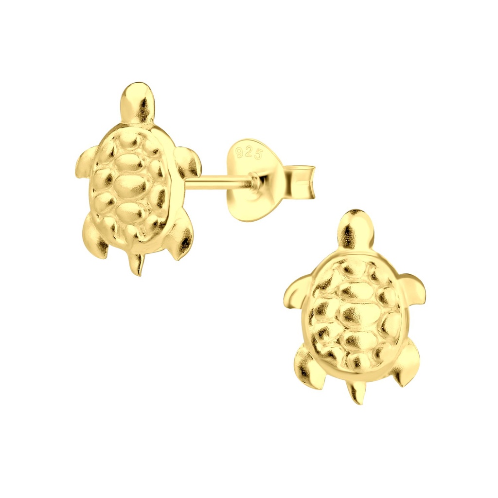 Puces d'oreilles tortue en argent
