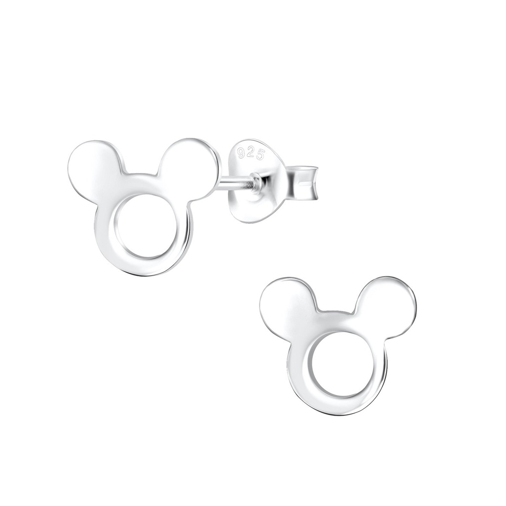 Puces d'oreilles souris en argent