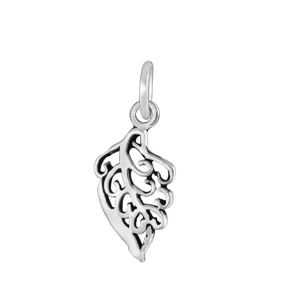 Pendentif feuille en argent