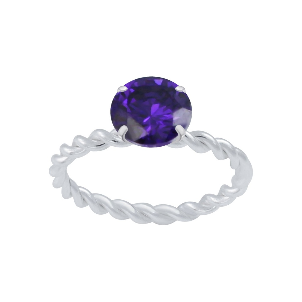 Bague solitaire en argent