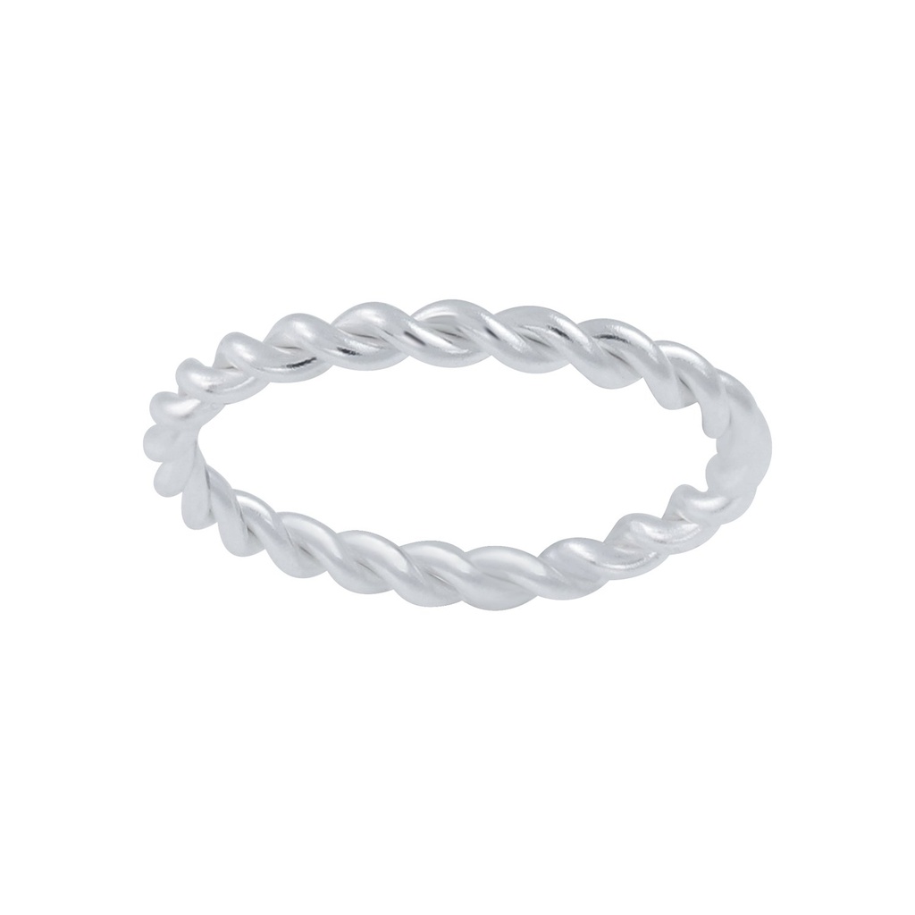 [10002800] Silver Twisted Band Ring (EU 52 / US 6)