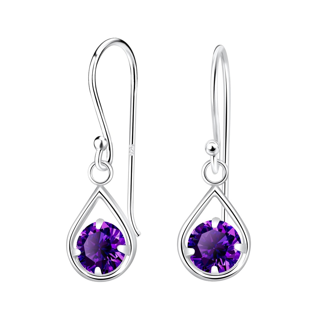 Pendants d'oreilles goutte en argent