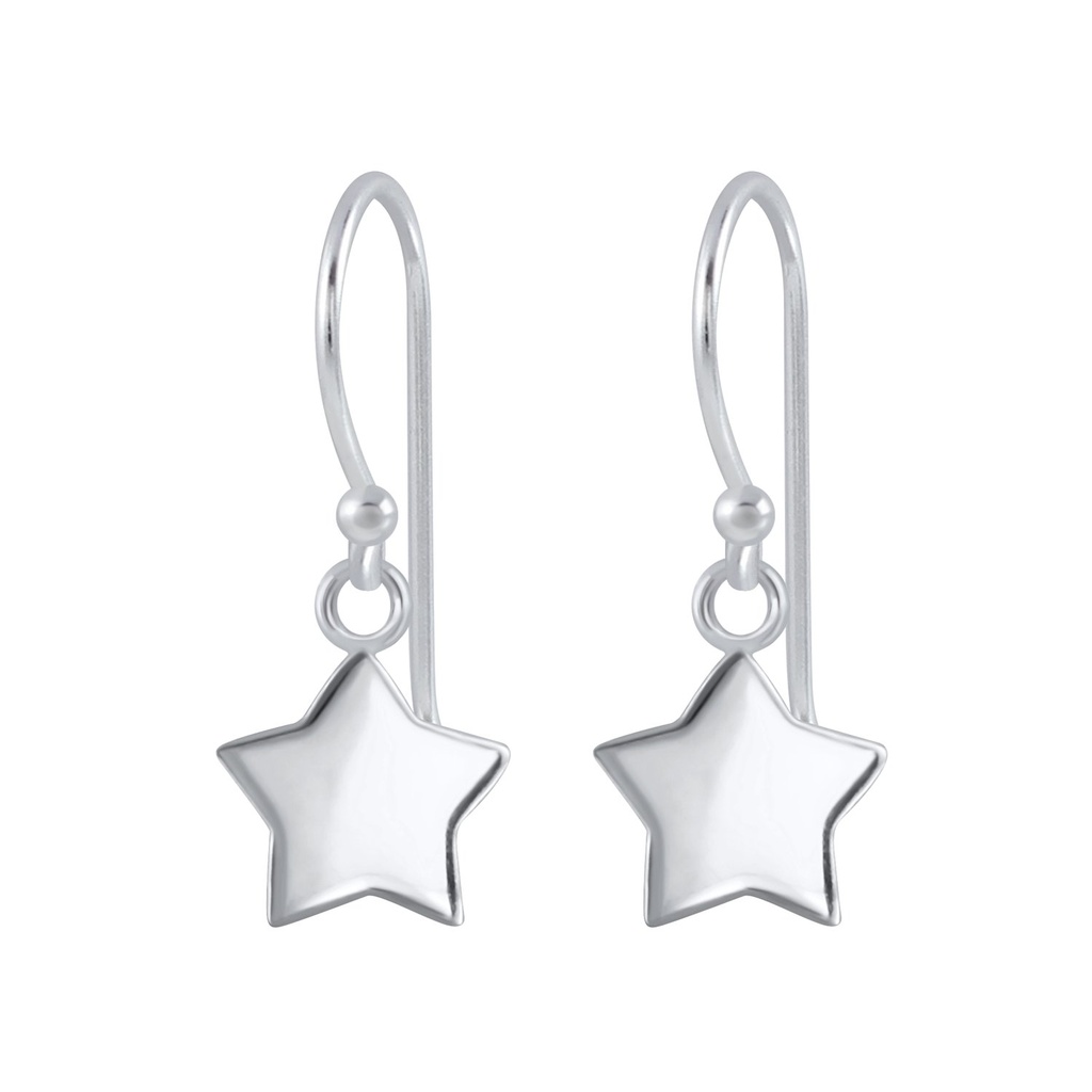 Boucles d'oreilles étoile en argent