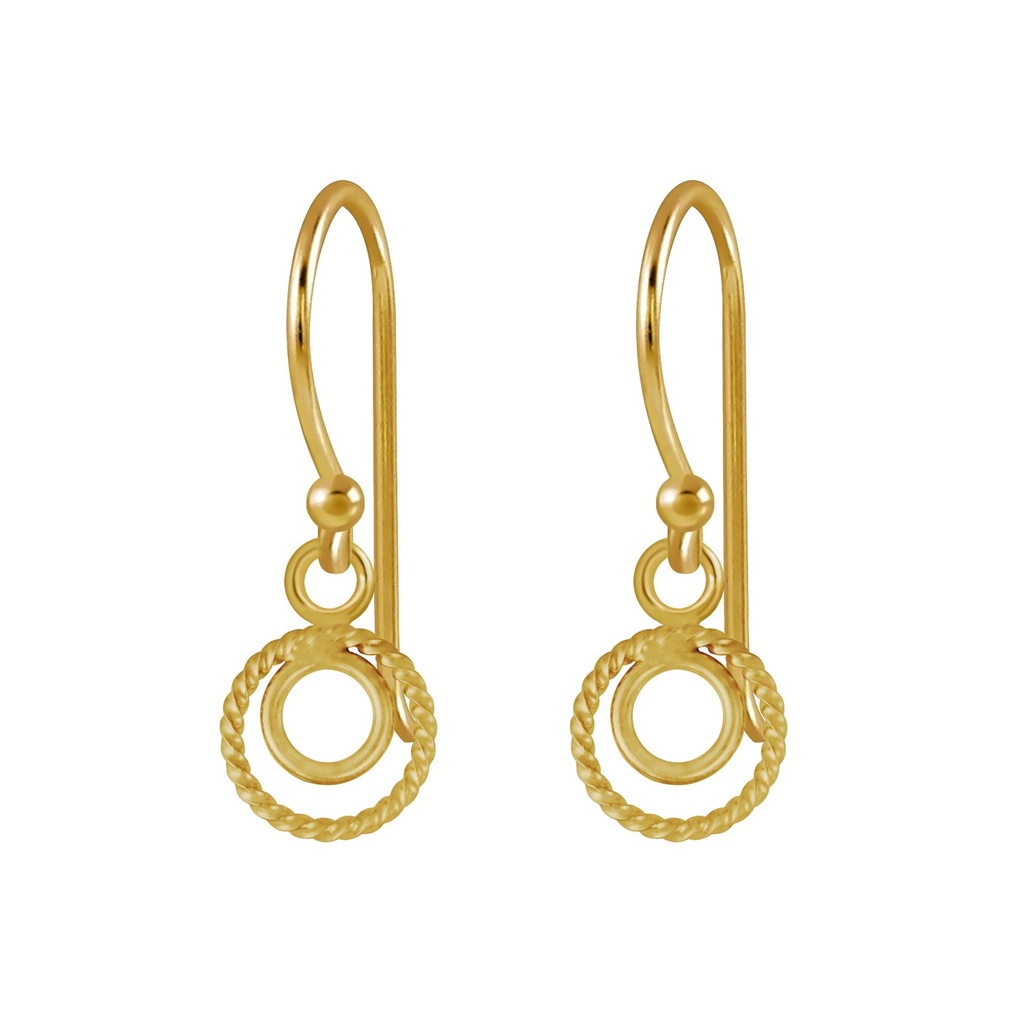 Silver Twisted Circle Earrings