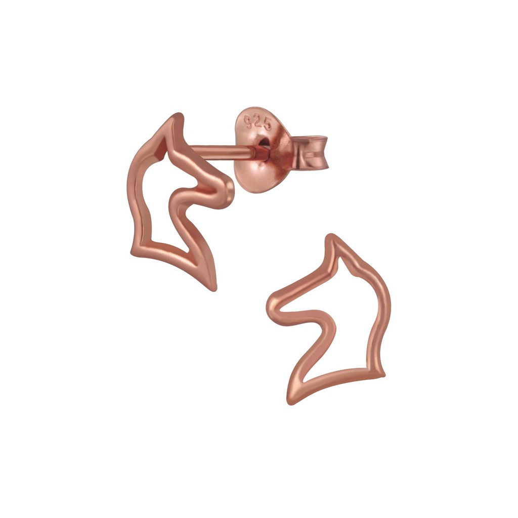 Silver Unicorn Stud Earrinngs