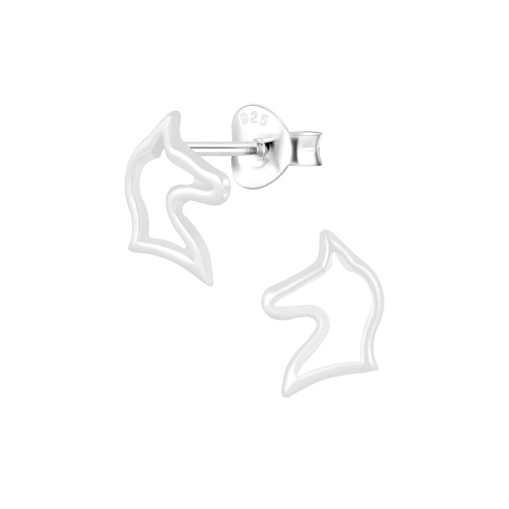 Silver Unicorn Stud Earrinngs