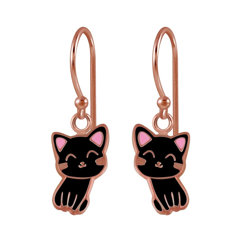Silver Cat Earrings