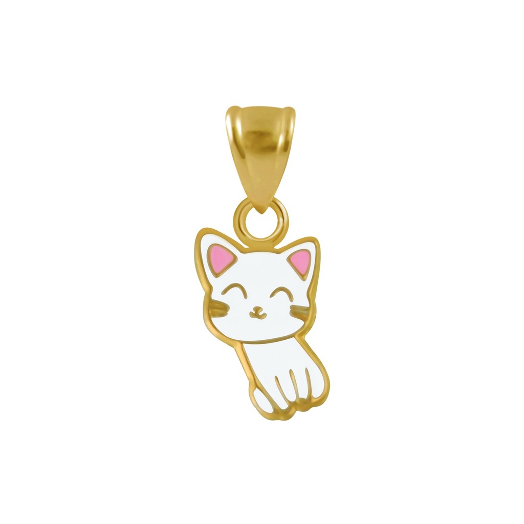 Pendentif chat en argent