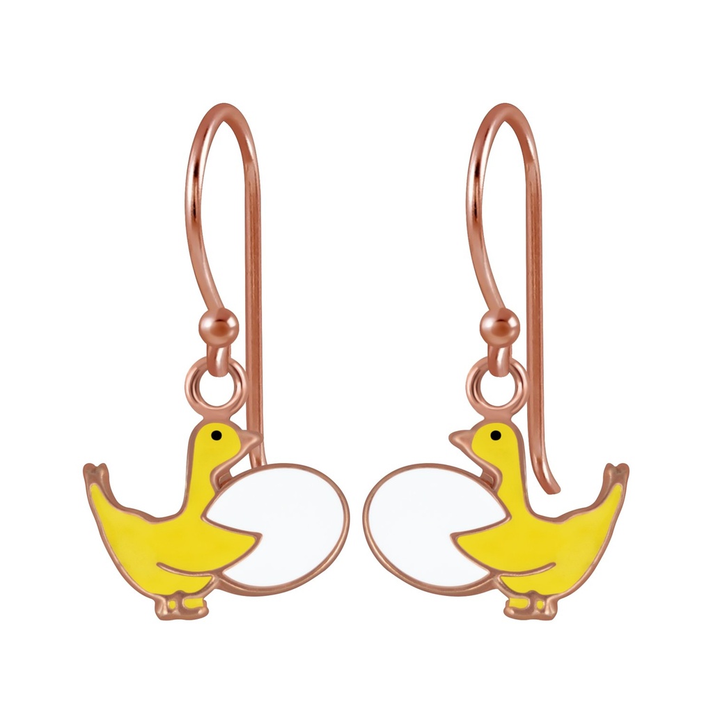 Silver Goose Earrings