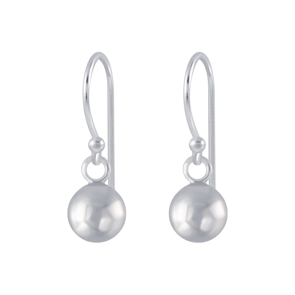 6mm Silver Ball Earrings