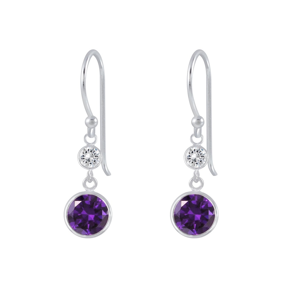 Silver Cubic Zirconia Dangle Earrings