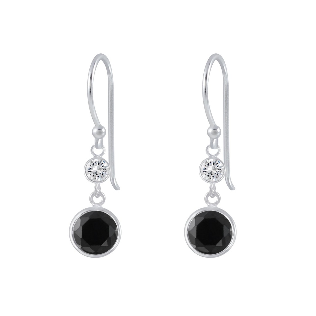 Pendants d'oreilles en argent zircon